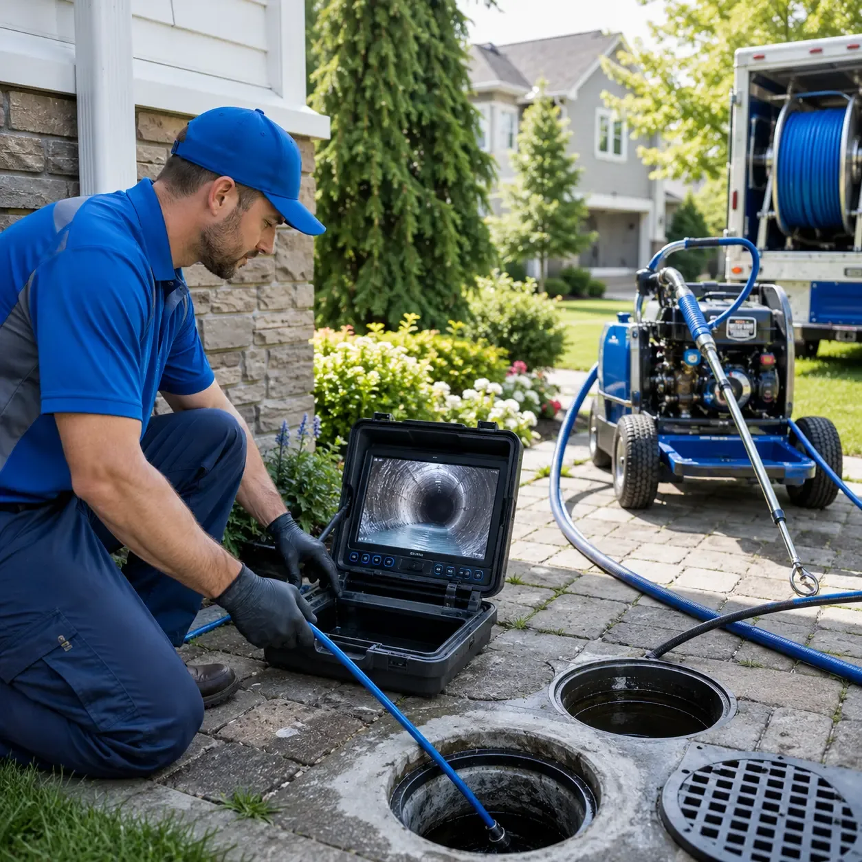Outdoor drain cleaning professionals serving Lake Odessa, MI